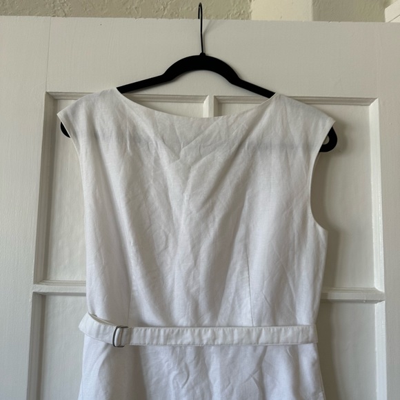 UNIQLO WOMEN LINEN COTTON SLEEVELESS DRESS WHITE SIZE S - Picture 6 of 9
